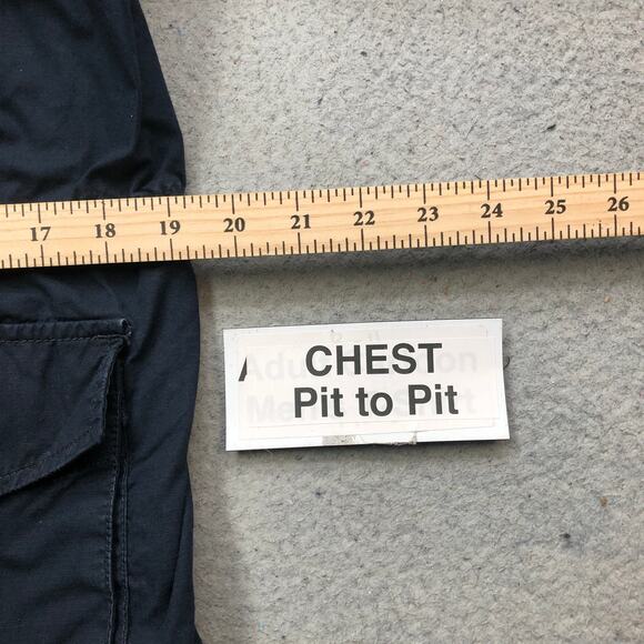 GAP X Industrial Standard Ripstop Military Utility Jacket Hooded Mens Small Navy - Picture 4 of 10